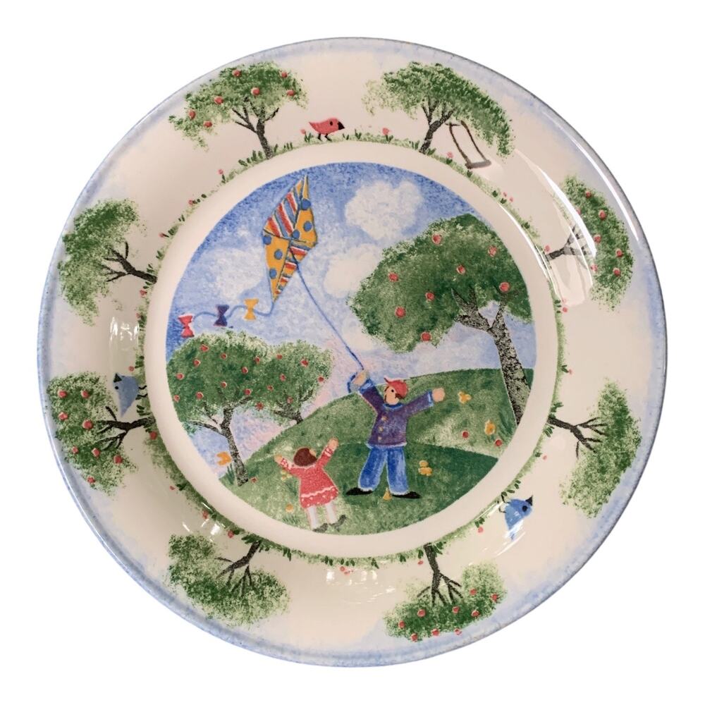 Vintage Nikko Remember When 8" Salad Plate Kite Replacement Deb Mores 1999 Japan